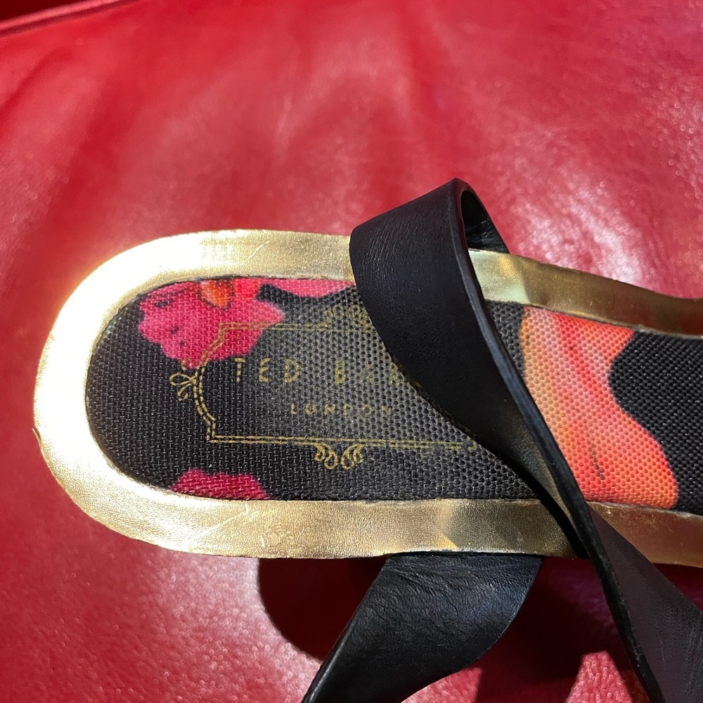 Ted Baker floral ankle strap sandal sz 10 - Picture 6 of 9
